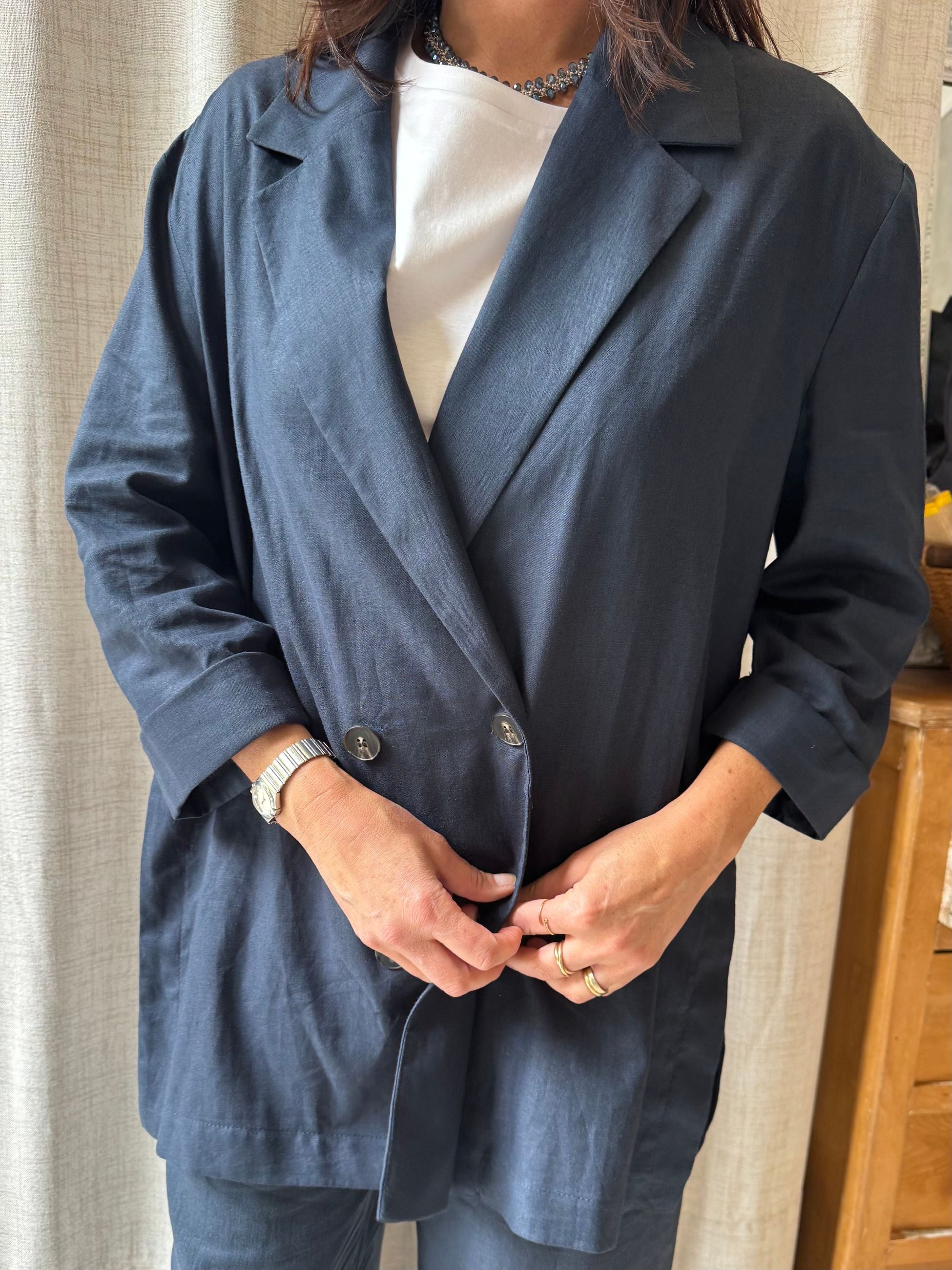 GIACCA SPECIAL LINO BLU