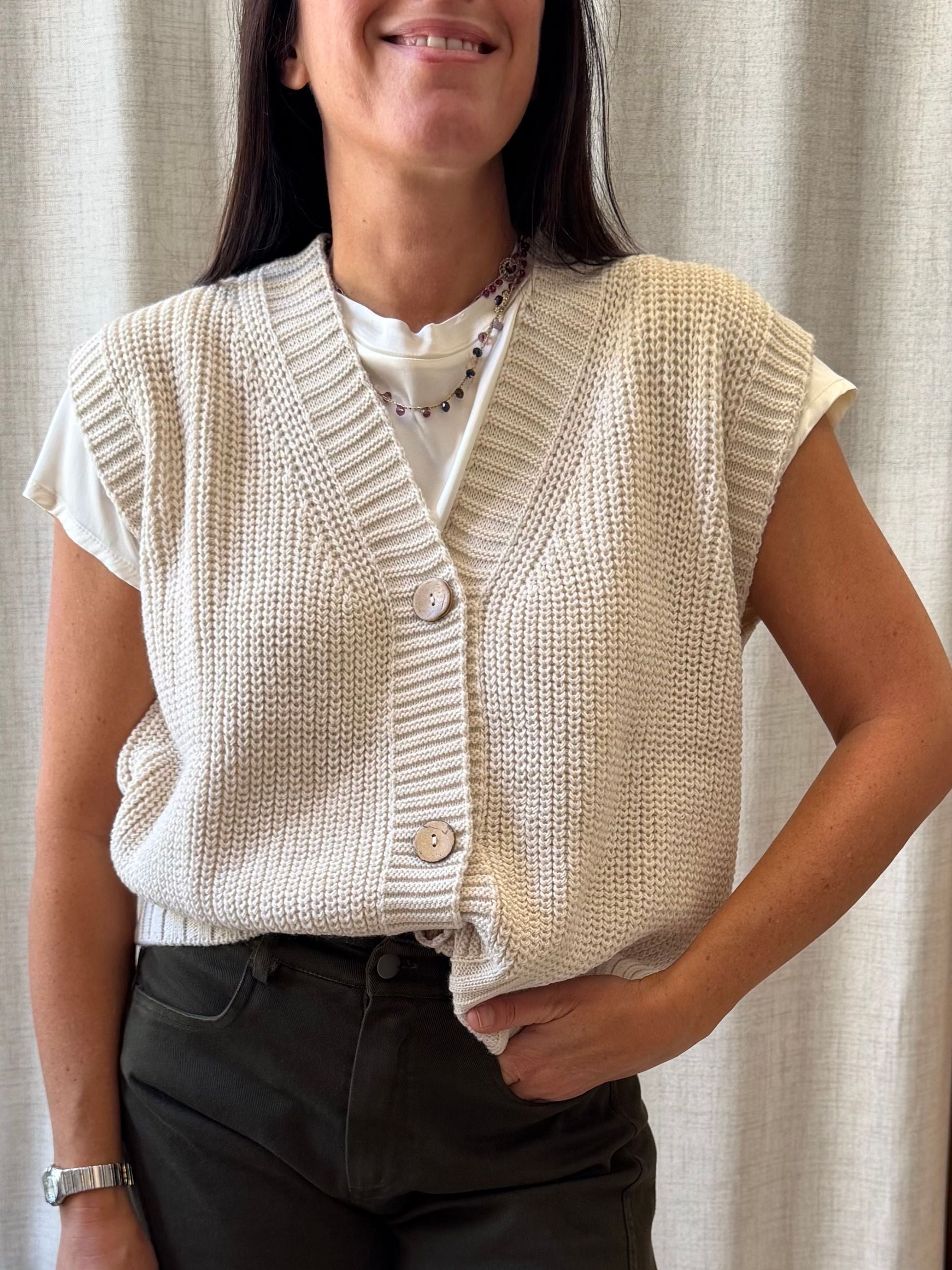 GILET  MARGHE CRUDO