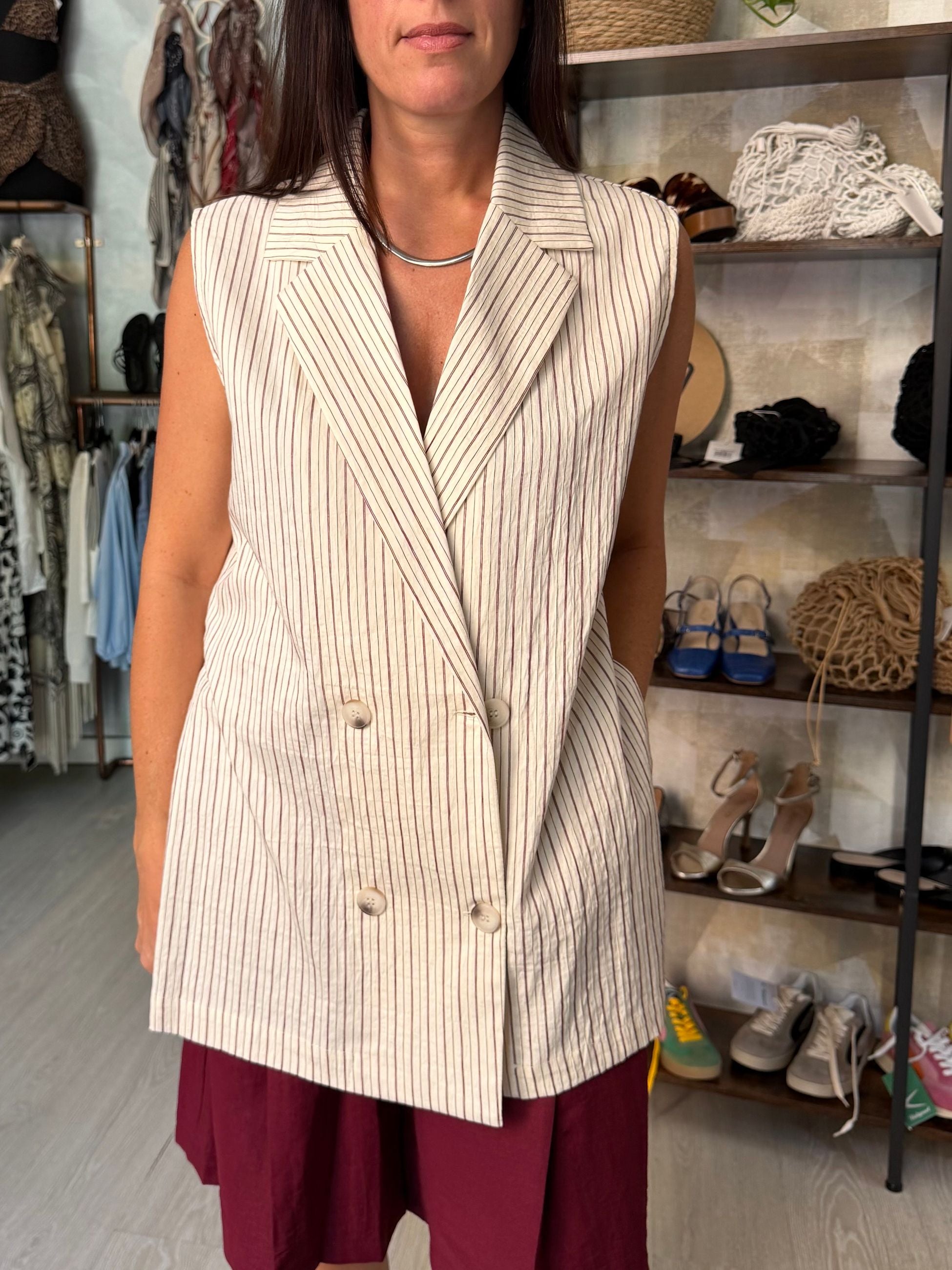 GILET MAXI RIGATO