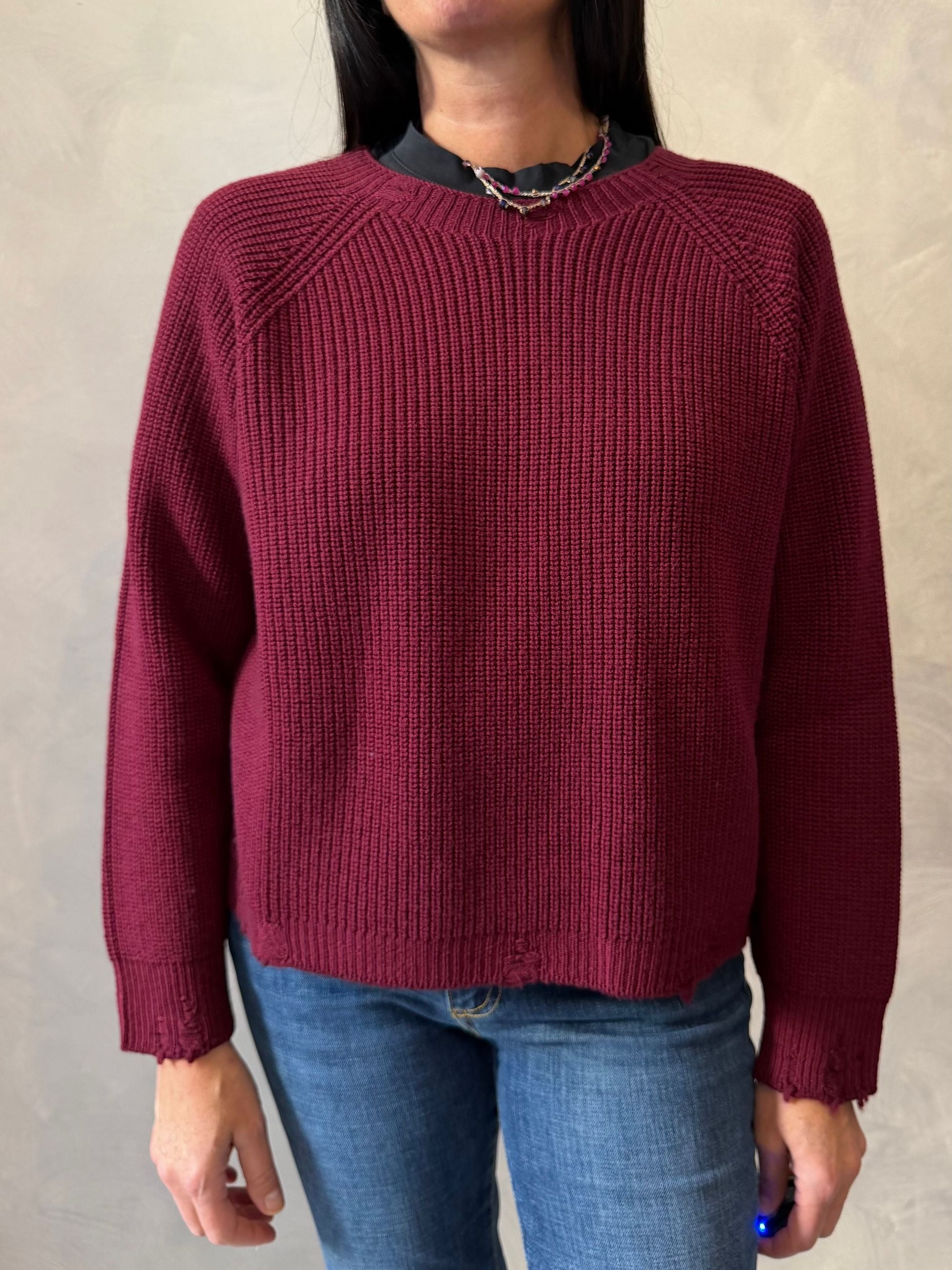 MAGLIA RAYA BORDEAUX