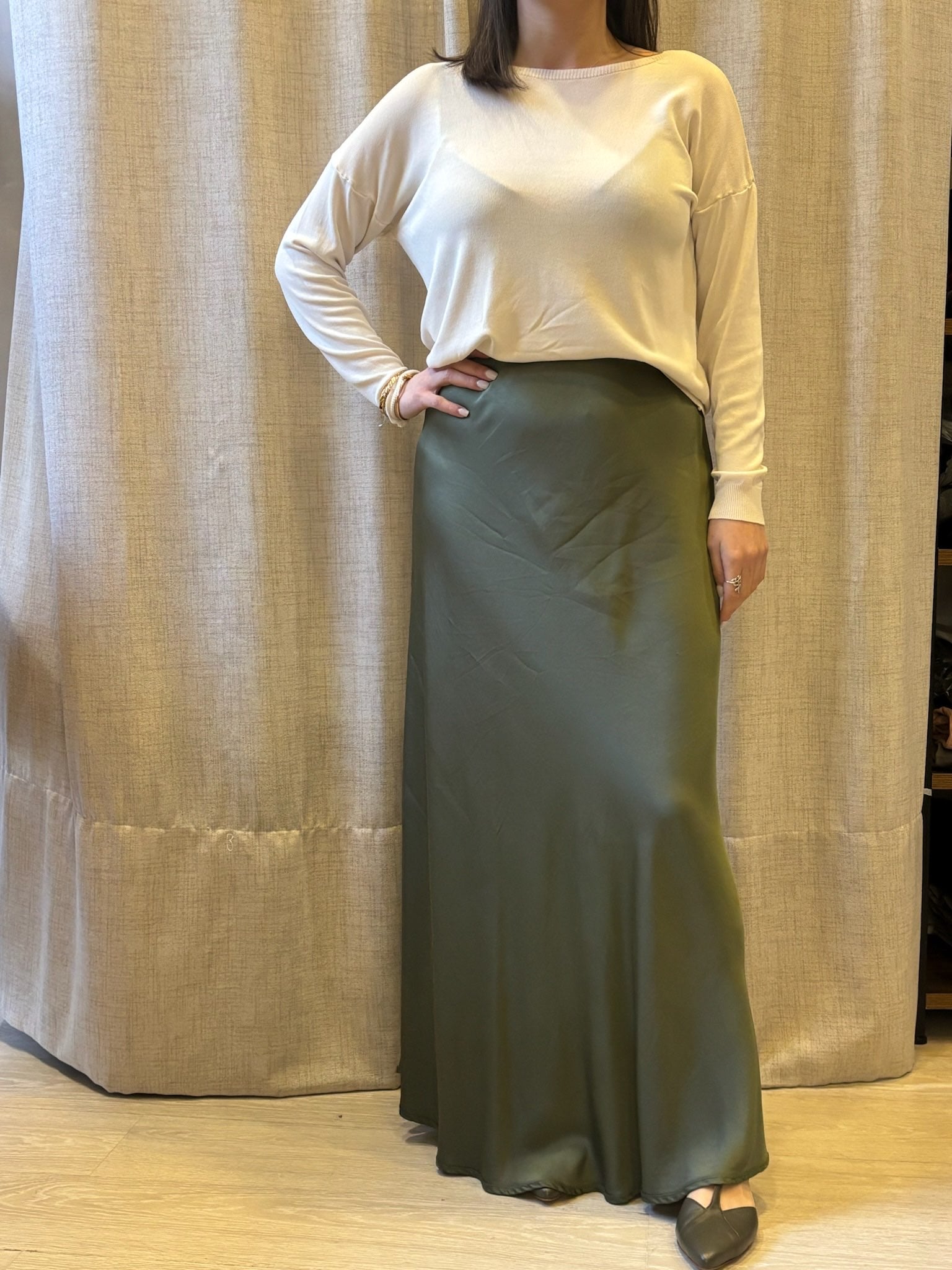 GONNA LUNGA SATIN ZIVA