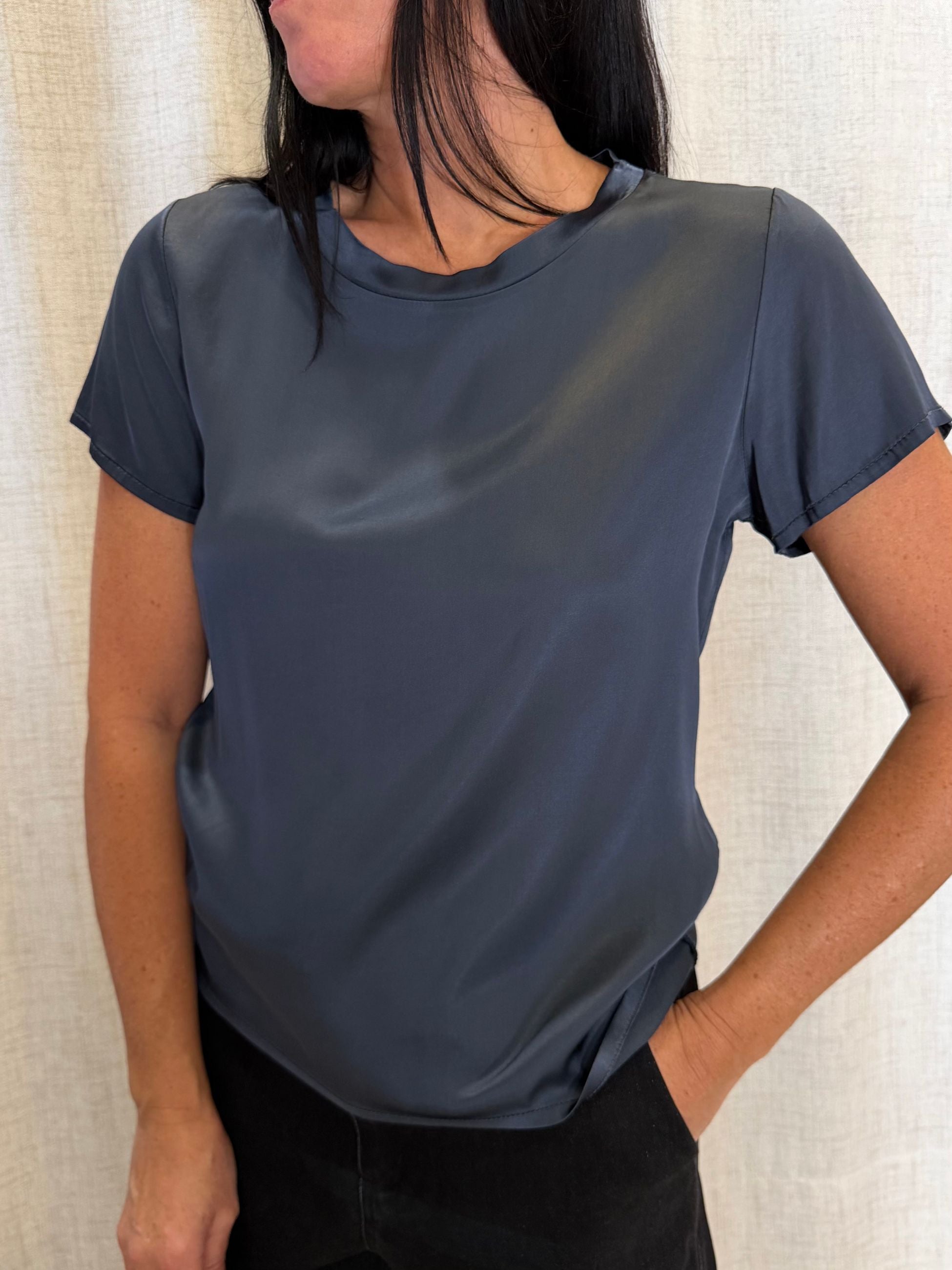 T-SHIRT RASO BLU